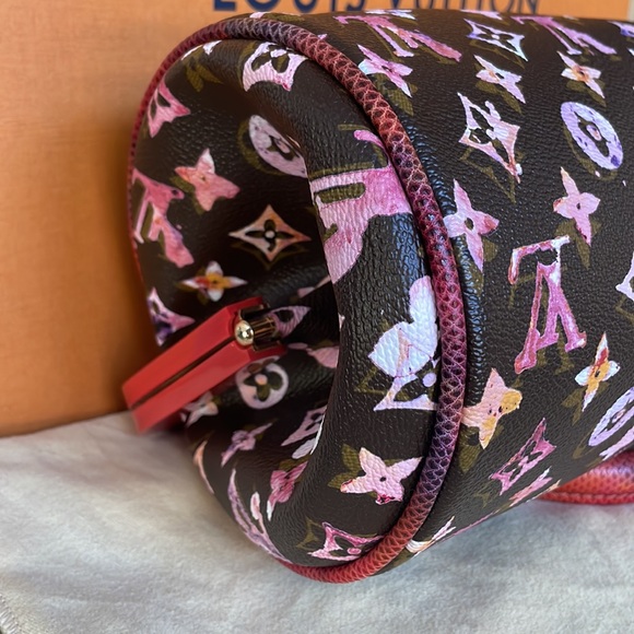 LOUIS VUITTON WATERCOLOR AQUARELLE MONOGRAM PAPILLON FRAME SNAKESKIN BAG - Picture 8 of 11